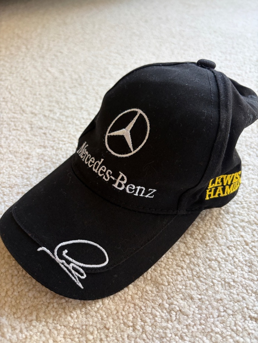 Mercedes-Benz Black Lewis Hamilton Baseball Cap Puma EUC